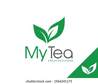 Leaf Logo design. Tea Logo design vector