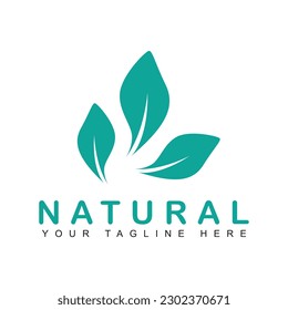 Plantilla de diseño de logotipo de hoja. Signo de econaturaleza