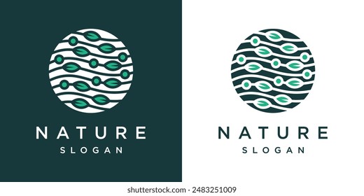 Leaf Logo Design Plantilla inspiración. Vector de iconos de hoja Abstractas	