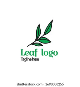 Plantilla de diseño del logotipo de hoja. diseño de logotipo natural, diseño de logotipo de belleza.