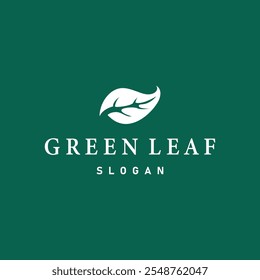 Plantilla de diseño de logotipo de hoja Vector de hoja de planta de ilustración de silueta simple para la marca de negocios