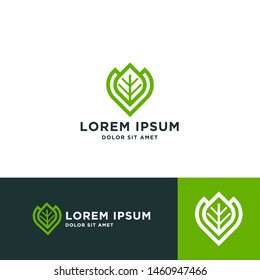 leaf logo design template vector