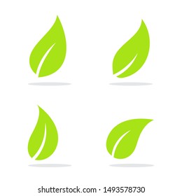 Leaf logo design template vector