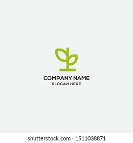 leaf logo design template. vector