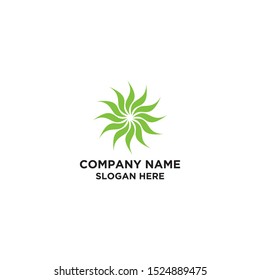 leaf logo design template - vector