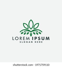 leaf logo design template vector
