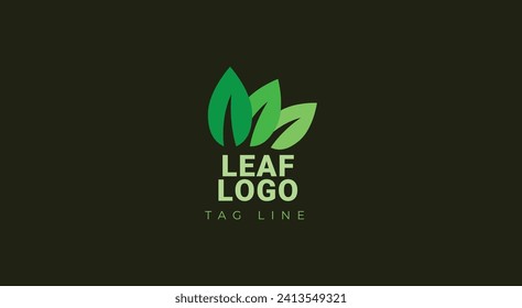 Leaf logo design. tree plant logo design. Leaves of trees and plants. Leaves icon. green leaf. Elements design for natural, eco, bio, vegan labels. Vector illustration
