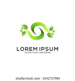 leaf logo design vector abstract