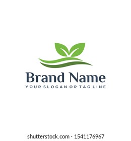 Leaf logo design vector art