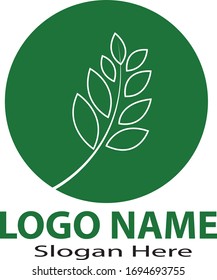 Leaf logo design vector for business, industry, product, brand that related with nature and ecology.