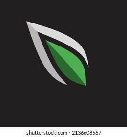 Leaf logo design vector. Colorful art with soft background. Abstract graphic illustration.