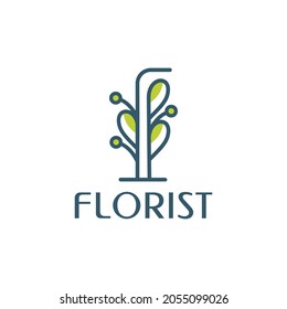 vectores de diseño de logo de hoja, floral, natural, florista.