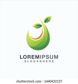 leaf logo design vector illustration