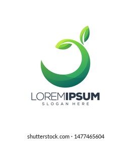 leaf logo design vector illustration
