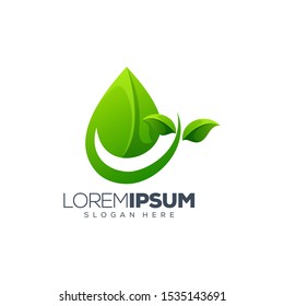 leaf logo design vector illustration