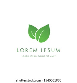 leaf logo design, vector illustration