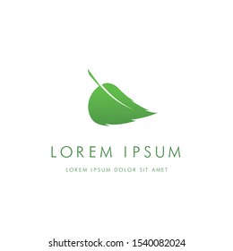 leaf logo design, vector illustration