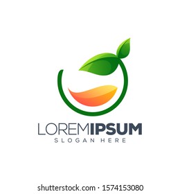 leaf logo design vector illustration