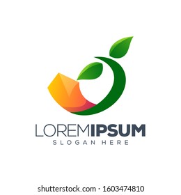 leaf logo design vector illustration