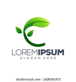 leaf logo design vector illustration