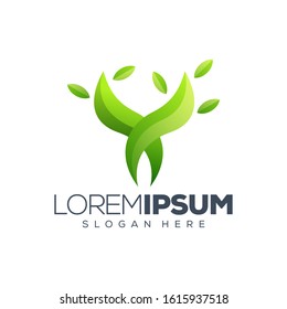 leaf logo design vector illustration
