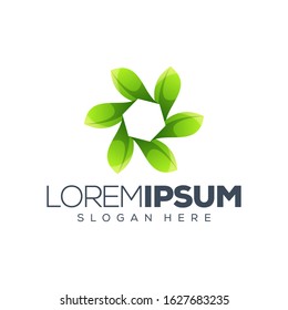 leaf logo design vector illustration