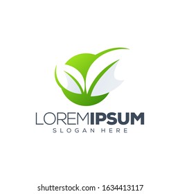 leaf logo design vector illustration