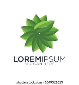 leaf logo design vector illustration
