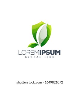 leaf logo design vector illustration