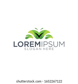 leaf logo design vector illustration