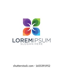 leaf logo design vector illustration