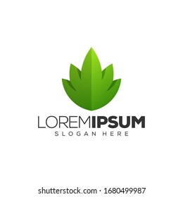 leaf logo design vector illustration