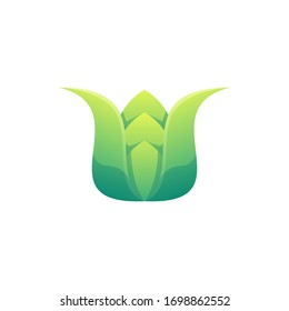 leaf logo design vector illustration