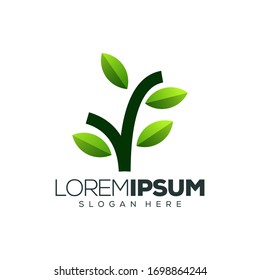 leaf logo design vector illustration