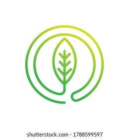 Leaf Logo design vector illustration. Abstract Leaf Logo vector in creative design concept for nature, agriculture and farm business. Tree Leaf Logo, icon, sign and symbol vector design illustration