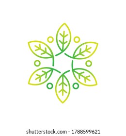 Leaf Logo design vector illustration. Abstract Leaf Logo vector in creative design concept for nature, agriculture and farm business. Tree Leaf Logo, icon, sign and symbol vector design illustration