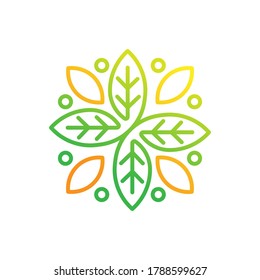 Leaf Logo design vector illustration. Abstract Leaf Logo vector in creative design concept for nature, agriculture and farm business. Tree Leaf Logo, icon, sign and symbol vector design illustration