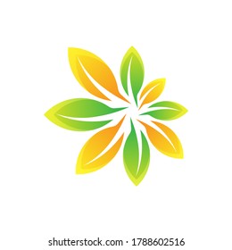 Leaf Logo design vector illustration. Abstract Leaf Logo vector in creative design concept for nature, agriculture and farm business. Tree Leaf Logo, icon, sign and symbol vector design illustration