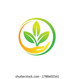 Leaf Logo design vector illustration. Abstract Leaf Logo vector in creative design concept for nature, agriculture and farm business. Tree Leaf Logo, icon, sign and symbol vector design illustration