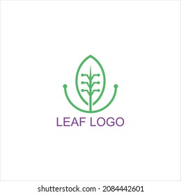leaf logo design, vector illustration