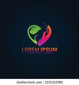 Leaf logo design, vector illustration