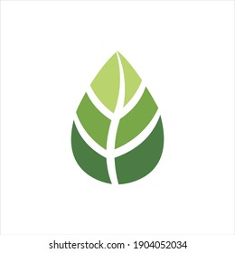 Leaf logo design, vector natural concept inspiration, leaf icon