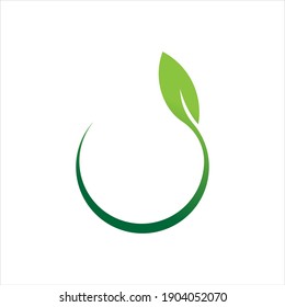 Leaf logo design, vector natural concept inspiration, leaf icon