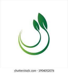 Leaf logo design, vector natural concept inspiration, leaf icon