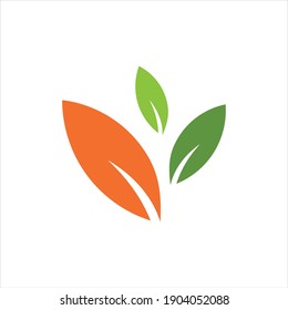 Leaf logo design, vector natural concept inspiration, leaf icon