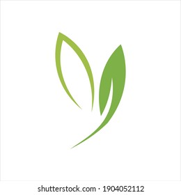 Leaf logo design, vector natural concept inspiration, leaf icon