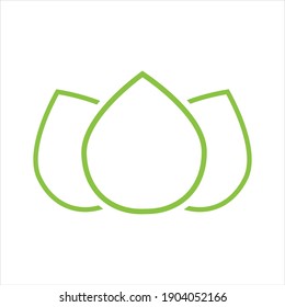 Leaf logo design, vector natural concept inspiration, leaf icon