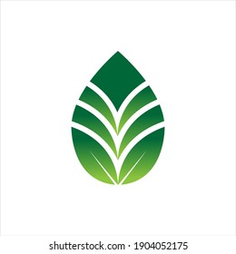 Leaf logo design, vector natural concept inspiration, leaf icon