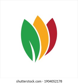 Leaf logo design, vector natural concept inspiration, leaf icon