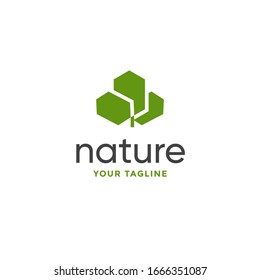 leaf logo design vector for nature symbol template editable